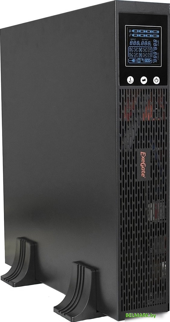 Источник бесперебойного питания ExeGate SinePower UHB-2000.LCD.AVR.C13.RJ.USB.2U - фото
