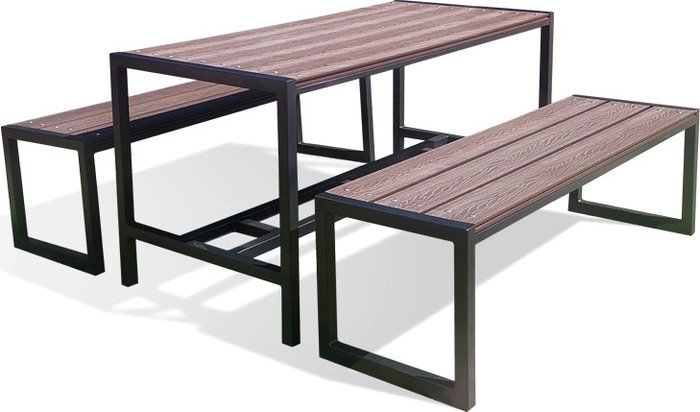 Обеденная группа СтальСнабДизайн Лофт из ДПК - фото