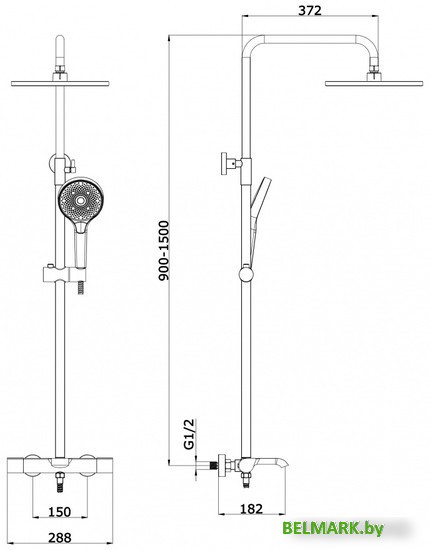 Душевая система Vieir V343562-G - фото2