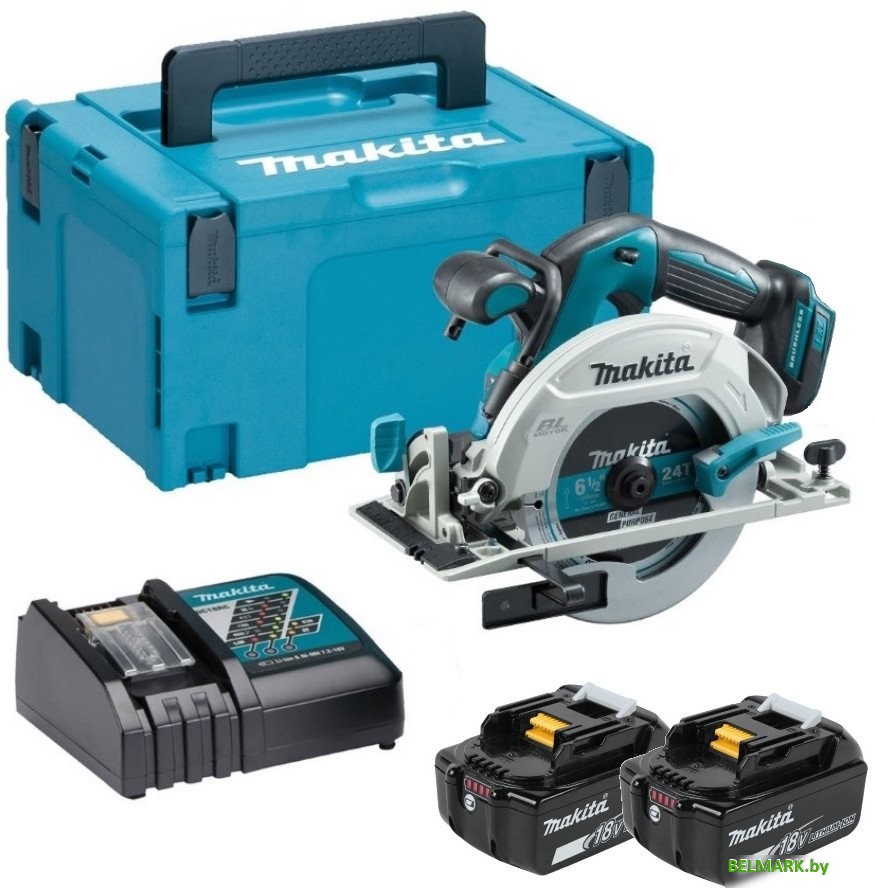 Дисковая (циркулярная) пила Makita DHS680RTJ (с 2-мя АКБ) - фото