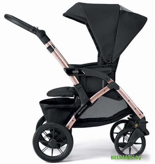 Универсальная коляска CAM Trio Dinamico Rover (3 в 1, черный/розовый) - фото2