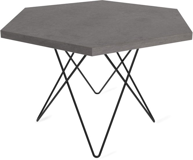 Журнальный столик Sheffilton SHT-TU37/ТТ20 70 ЛДСП (черный муар/бетон чикаго темно-серый) - фото