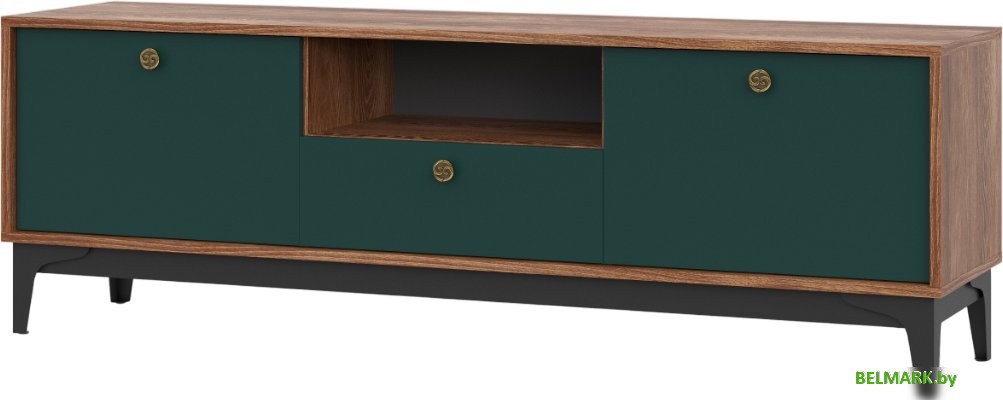 Тумба НК-Мебель Brass ТВ-1 (изумруд) - фото