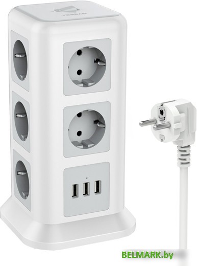 Сетевой фильтр Tessan TPS01-DE (серый) - фото