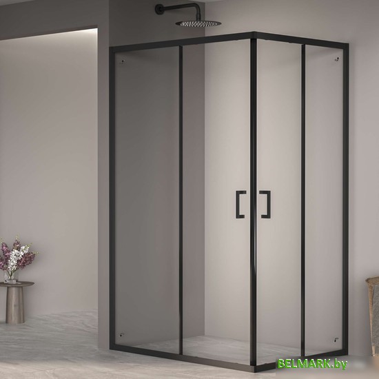 Душевой уголок RGW PA-040B 3508104082-14 80x120 (черный/прозрачное стекло) - фото