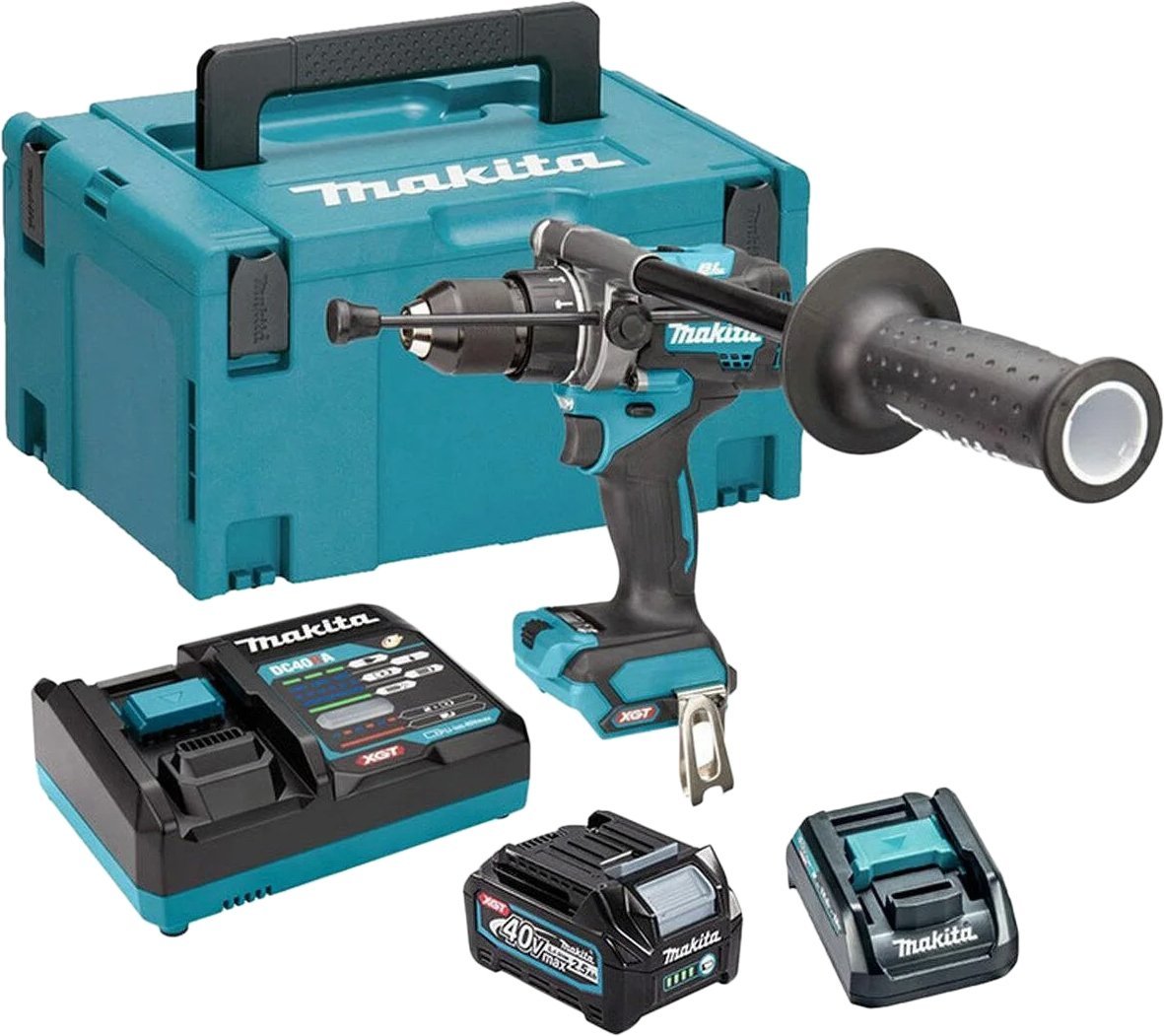 Ударная дрель-шуруповерт Makita HP001GD201 (с 2-мя АКБ, кейс) - фото