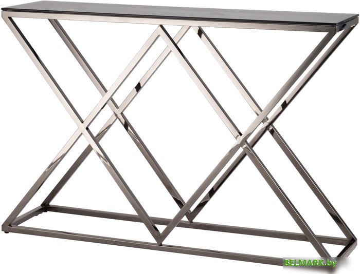 Консольный стол Stool Group Инсигния 115x30 ECST-026-BG-SK (стекло Smoke/сталь темный хром) - фото