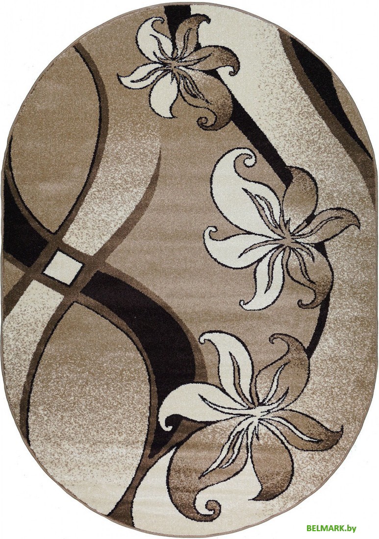 Ковер для жилой комнаты Витебские ковры Эспрессо овал f1673z7o (3x5) - фото