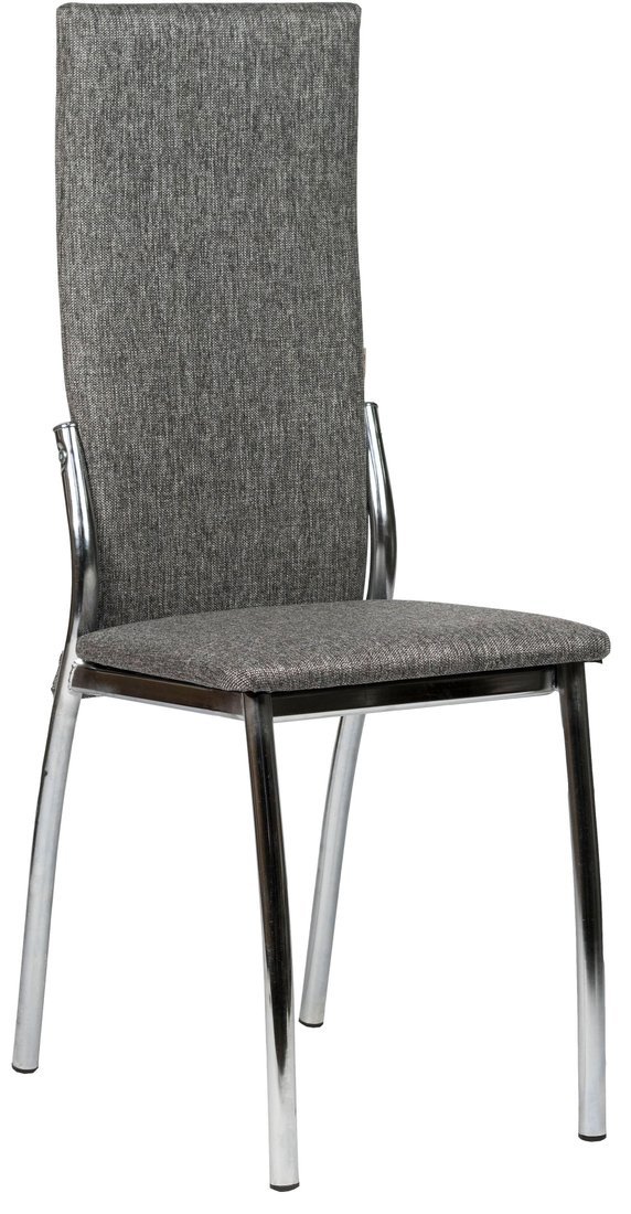 Стул ВВР Оскар (серый/хром, рогожка) - фото