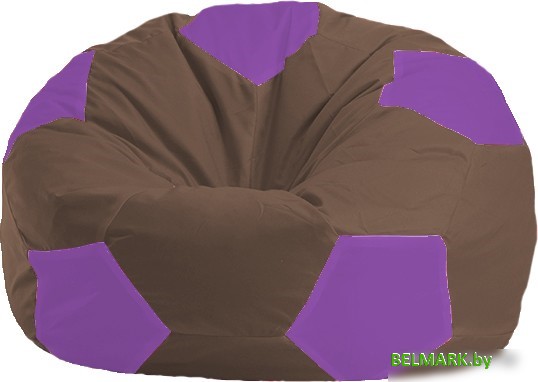 Кресло-мешок Flagman Мяч Стандарт М1.1-329 (коричневый/сиреневый) - фото