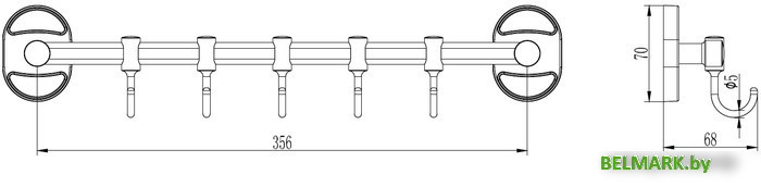 Крючок для ванны Ledeme L1915-5 - фото2