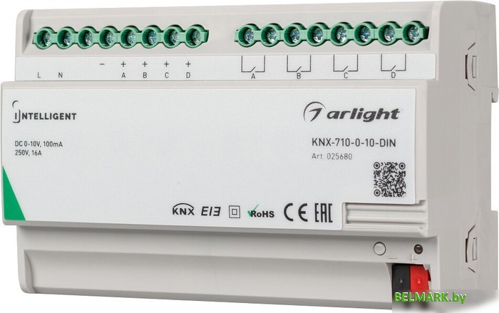 Контроллер RGB Arlight Intelligent KNX-710-0-10-DIN (230V, 4x0/1-10, 4x16A) 025680 - фото