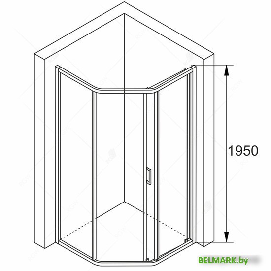 Душевой уголок RGW PA-86 38088690-11 90x100 (хром/прозрачное стекло) - фото2