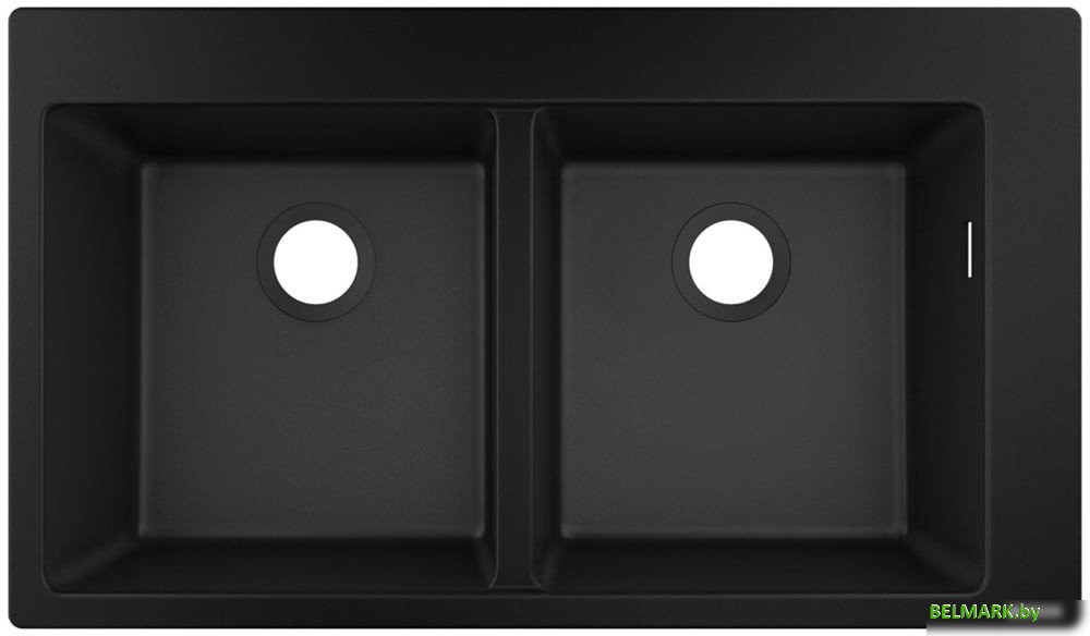 Кухонная мойка Hansgrohe S51 S510-F770 Built-in sink 370/370 43316170 (черный графит) - фото