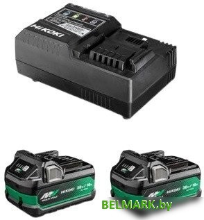 Аккумулятор с зарядным устройством Hikoki UC18YSL3 WHZ (18В/2x5 Ah + 14.4-18В) - фото