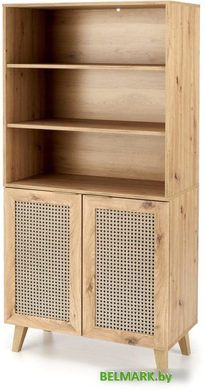 Книжный шкаф Halmar Borneo Reg-1 (дуб артизан/черный) - фото