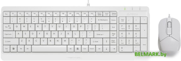Клавиатура + мышь A4Tech Fstyler F1512 (белый) - фото