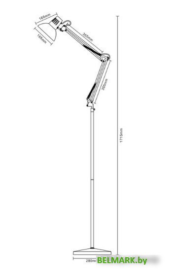 Торшер Camelion KD-431F (White/Chrome) - фото2