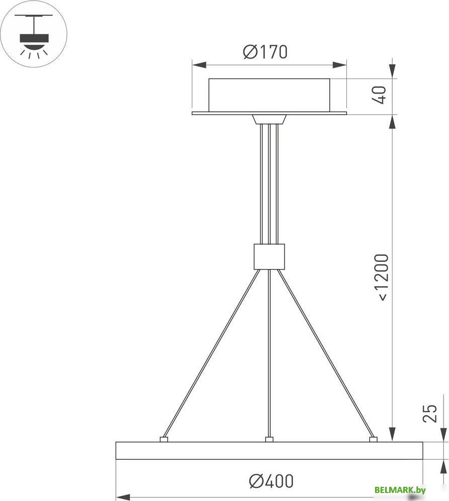 Подвесная люстра Arlight SP-Congo-Can-1-R400-24W Warm3000 046209 - фото2