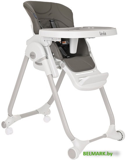 Высокий стульчик Pituso Lerin (серый, экокожа) - фото