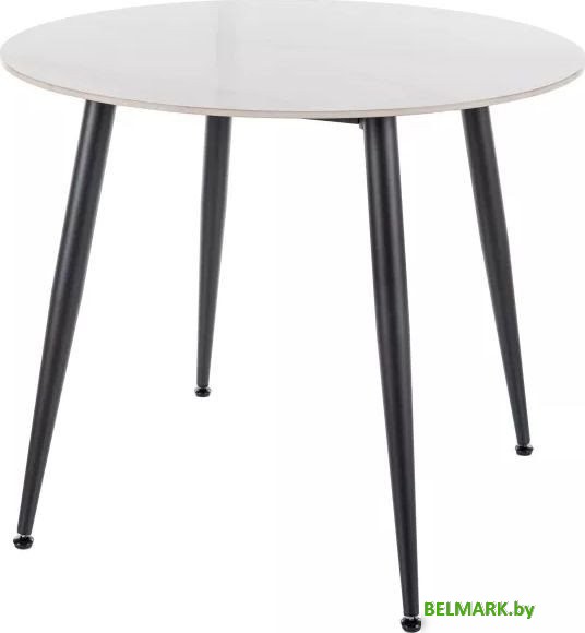 Кухонный стол Signal Rion 90 (белый лак/черный) - фото