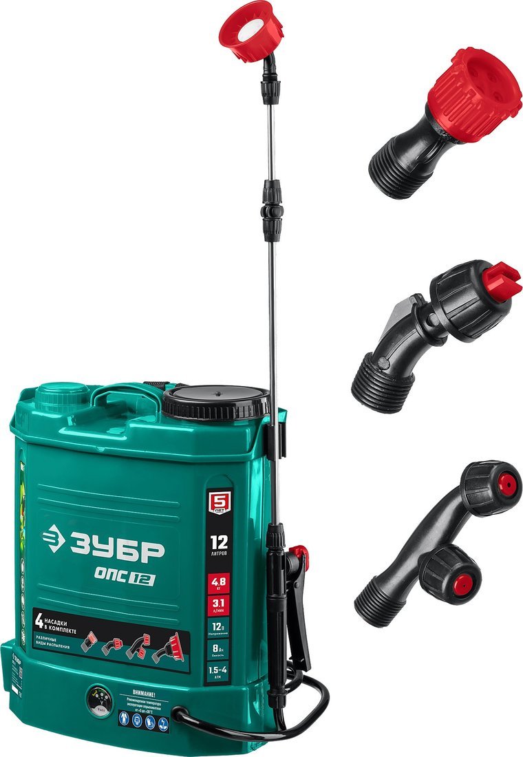 Аккумуляторный опрыскиватель Зубр ОПС-12 (с 1-им АКБ) - фото