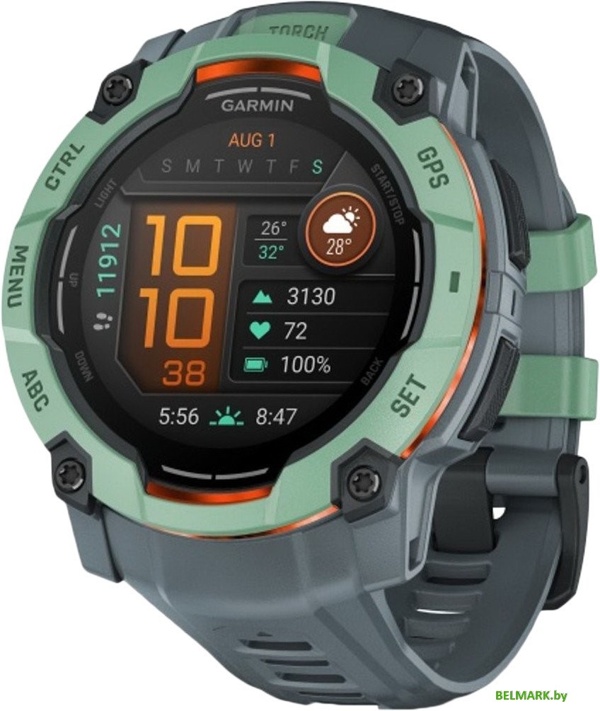 Умные часы Garmin Instinct 3 50 мм (зеленый) - фото