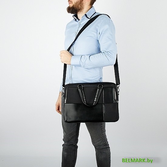 Мужская сумка Poshete 249-8230-8-BLK (черный) - фото2