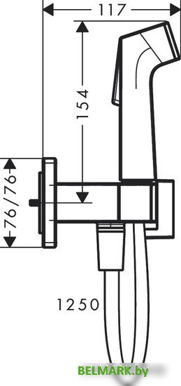 Гигиенический душ Hansgrohe Bidette 1jet E 29233670 - фото2
