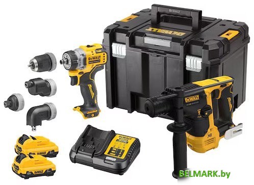 DeWalt DCK2101L2T (шуруповерт, перфоратор, 2 АКБ, кейс) - фото