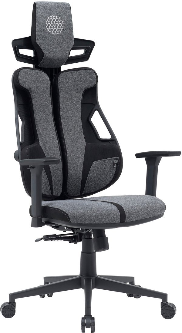 Игровое (геймерское) кресло CACTUS CS-CHR-DUO-GYBK (серый/черный) - фото