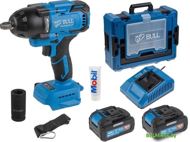 Гайковерт Bull SC 1807 1329723 (с 2-мя АКБ, кейс) - фото