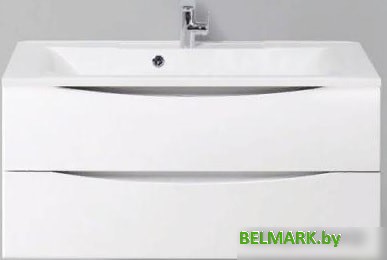 BelBagno Тумба под умывальник Marino-1000-2C-SO-BL-P (bianco lucido) - фото