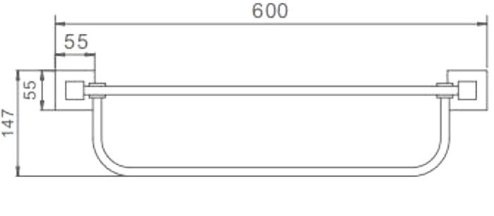 Полка для полотенца Ledeme L71824 - фото2