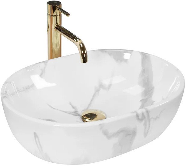 Умывальник Rea Amelia Marmo Shiny REA-U8001 - фото