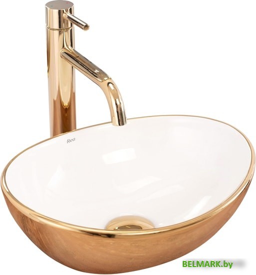 Умывальник Rea Sofia mini (белый/золотистый) - фото