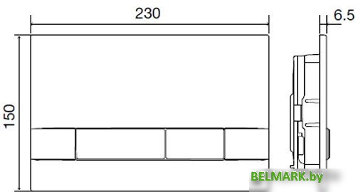 Панель смыва OLI Narrow OliPure 148300 (белый) - фото2