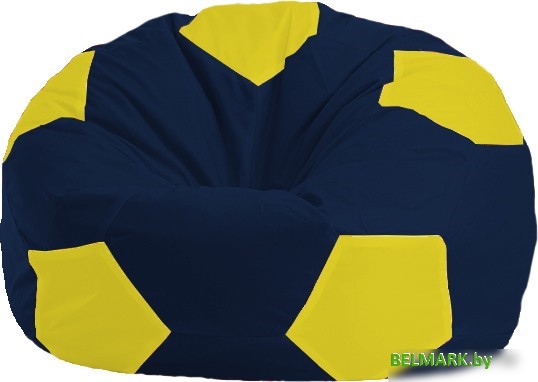 Кресло-мешок Flagman Мяч Стандарт М1.1-47 (темно-синий/желтый) - фото