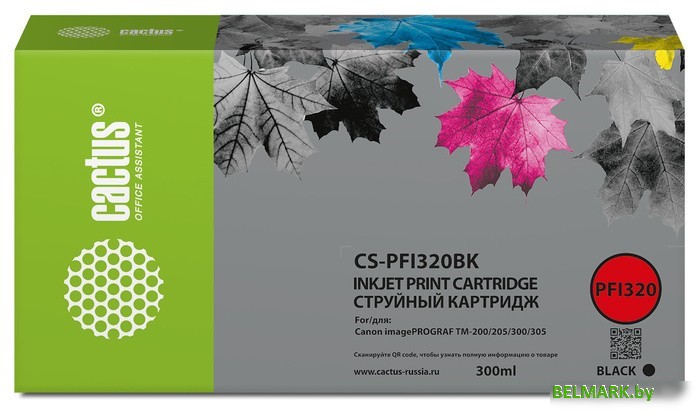 Картридж CACTUS CS-PFI320BK (аналог Canon PFI320BK) - фото