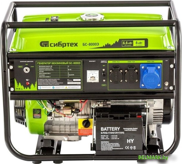 Бензиновый генератор СибрТех БС-8000Э - фото2