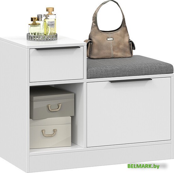 Банкетка Трия Агата комбинированная (белый) - фото