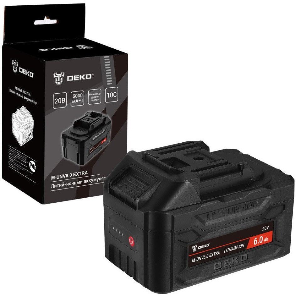 Аккумулятор Deko M-UNV6.0 Extra 081-1021 (20В/6 Ач) - фото