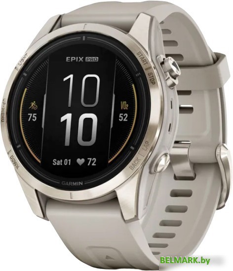 Умные часы Garmin Epix Pro Gen 2 Sapphire 42 мм (мягкое золото/песок) - фото