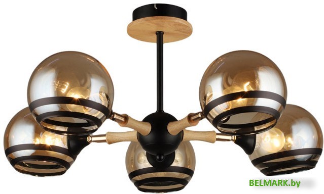 Люстра средней высоты Mirastyle SX-N-4896/5 BK+FG - фото