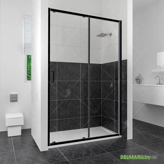 Душевая дверь RGW CL-14B 150 (черный/прозрачный) - фото