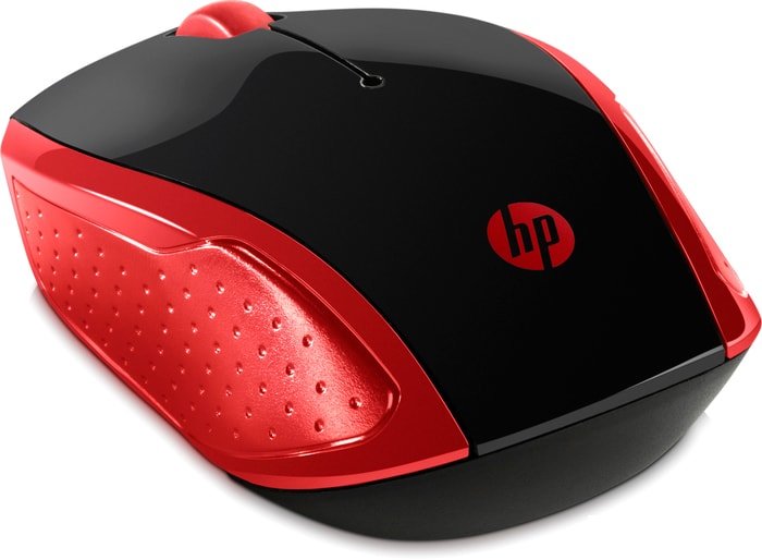 Мышь HP Wireless Mouse 200 (черный/красный) - фото2