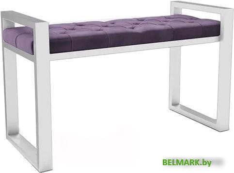 Банкетка Hype Mebel Бридж (белый/фиолетовый) - фото