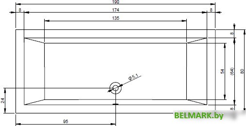 Ванна Riho Lugo 190x80 [BT04] - фото2