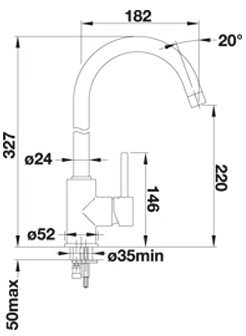 Смеситель Blanco Mida Silgranit (антрацит) - фото2