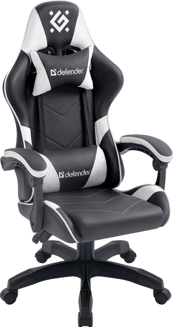 Игровое (геймерское) кресло Defender Companion (черный/белый) - фото